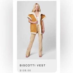 NWOTretail$128. #Anthropologie #BlankNYC. Sz Sm zip front vest. Faux sherpa